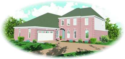 Traditional House Plan #053-01409 Elevation Photo