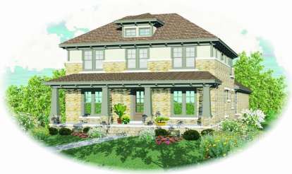 Craftsman House Plan #053-01472 Elevation Photo
