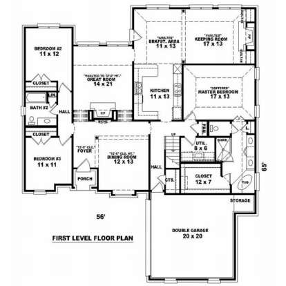 Floorplan 1 for House Plan #053-01506