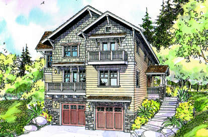 Vacation House Plan #035-00260 Elevation Photo