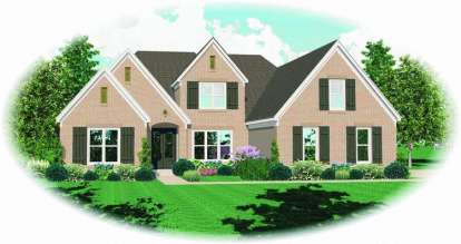 French Country House Plan #053-01608 Elevation Photo
