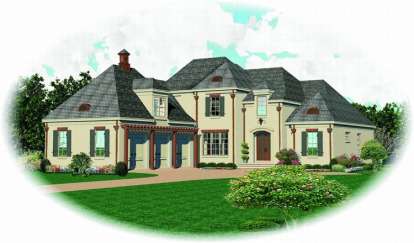 French Country House Plan #053-01757 Elevation Photo