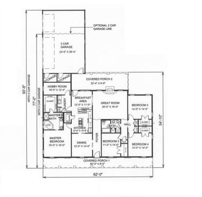 Floorplan 1 for House Plan #1776-00073