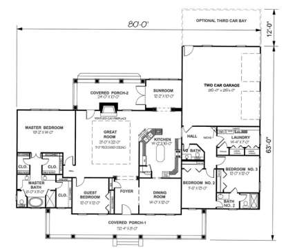 Floorplan 1 for House Plan #1776-00081