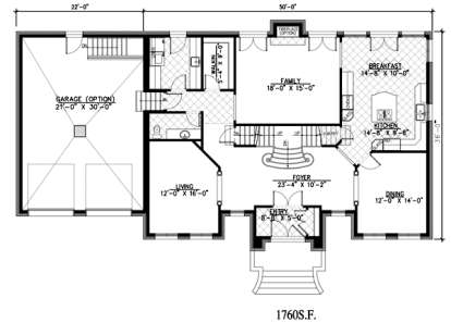 Floorplan 1 for House Plan #1785-00094
