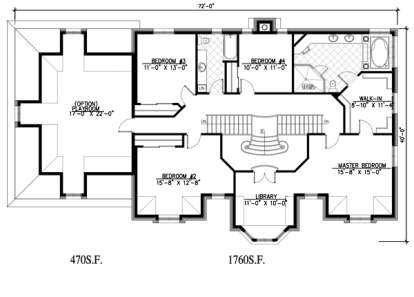 Floorplan 2 for House Plan #1785-00094