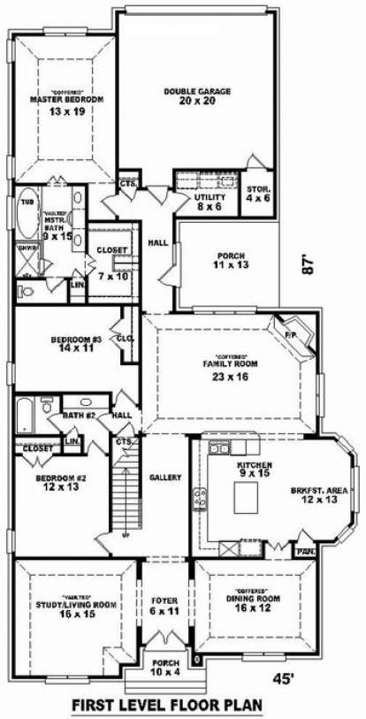 Floorplan 1 for House Plan #053-01876