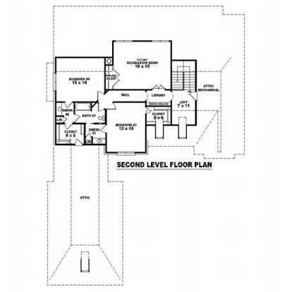 Floorplan 2 for House Plan #053-01899
