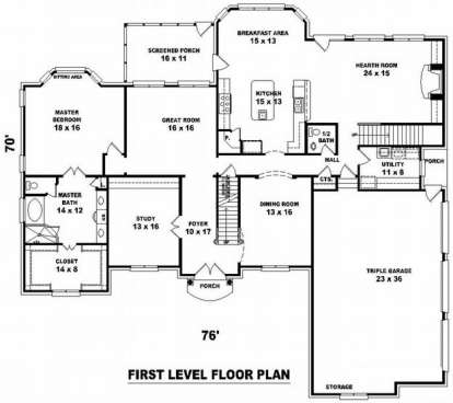Floorplan 2 for House Plan #053-01941