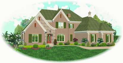 French Country House Plan #053-02000 Elevation Photo