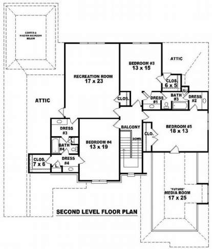 Floorplan 2 for House Plan #053-02000