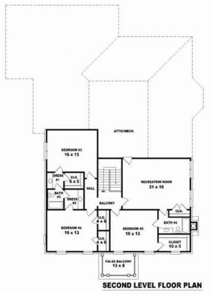 Floorplan 2 for House Plan #053-02009