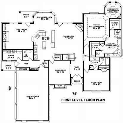 Floorplan 1 for House Plan #053-02033