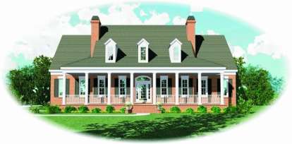 Country House Plan #053-02047 Elevation Photo