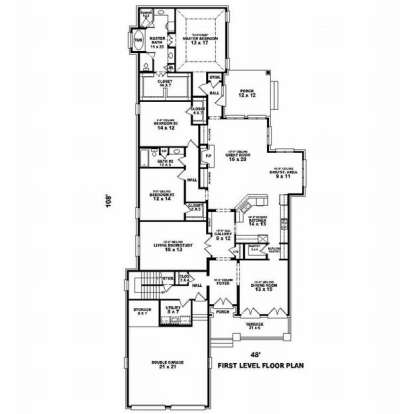 Floorplan 1 for House Plan #053-02070