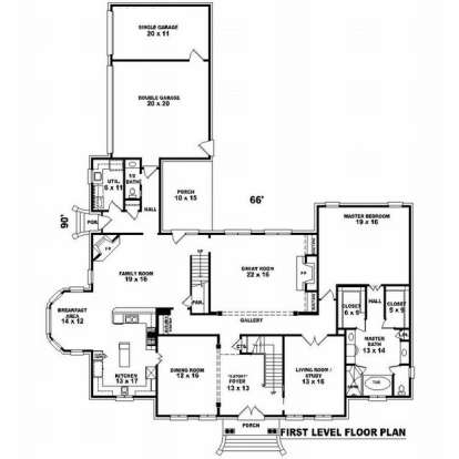 Floorplan 1 for House Plan #053-02079
