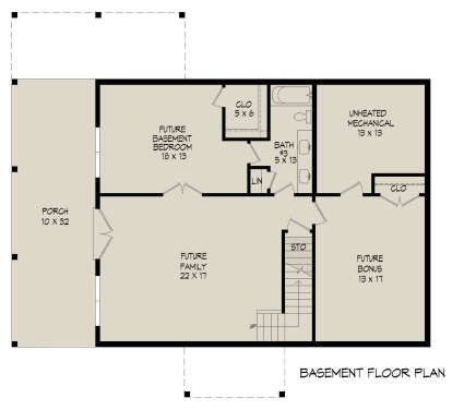 Basement for House Plan #940-00807