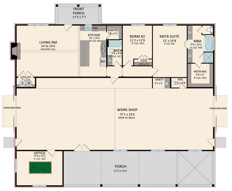 House Plan House Plan #29828 Drawing 1