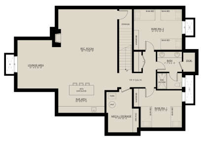 Basement for House Plan #8937-00019