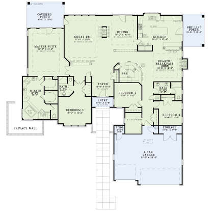 Floorplan 1 for House Plan #110-00572