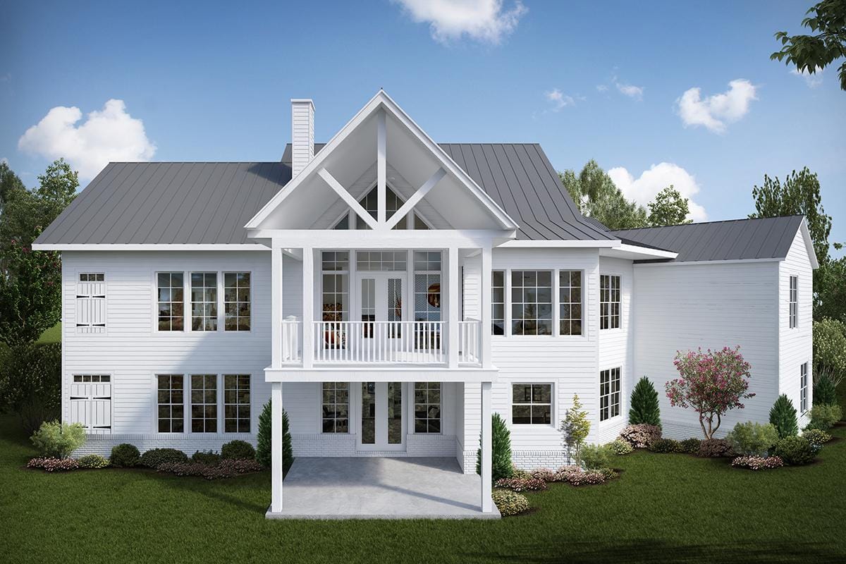 Craftsman 699-00118 back elevation · Craftsman House Plan ...