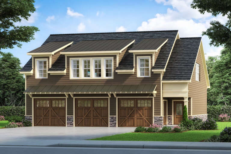 CRAFTSMAN GARAGE PLAN 6082-00184