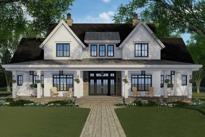 Modern Farmhouse House Plan 098-00316