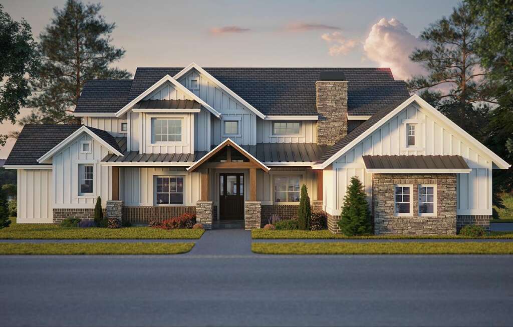 Modern Farmhouse House Plan 5631-00106