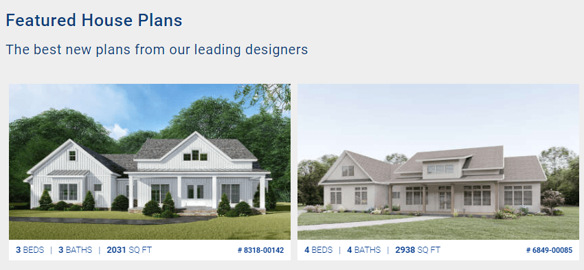 Featured home plans