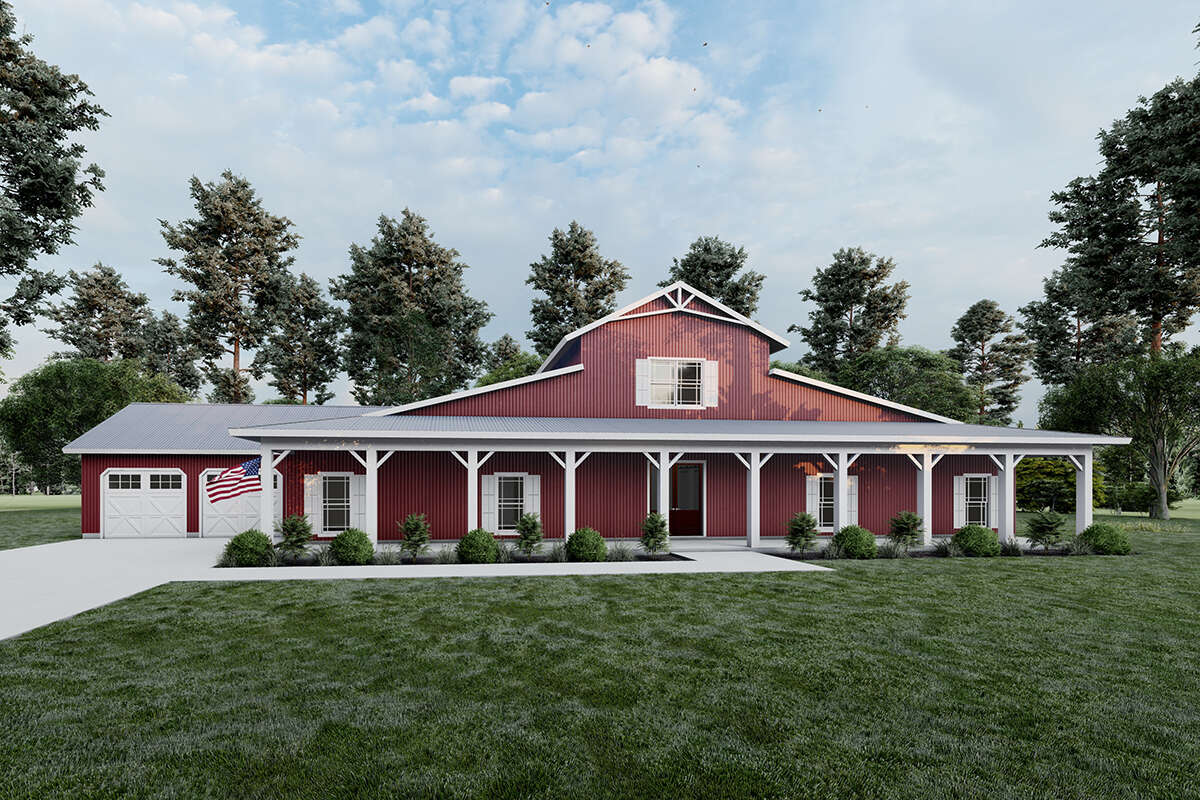 Barn House Plan 8318-00115