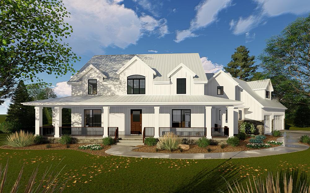 Modern Farmhouse  Plan  3 467 Square Feet 4 Bedrooms 3 5 