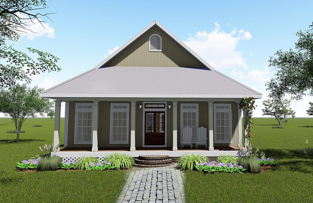 Cottage Plan: 1,292 Square Feet, 2 Bedrooms, 2 Bathrooms - 1776-00010
