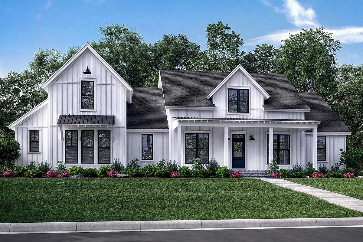  Modern  Farmhouse  Plan  2 742 Square Feet 4  Bedrooms  3 5 