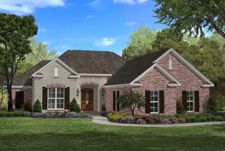 house plan 041-00072 - french country plan: 1,800 square feet, 3 bedrooms,  2.5 bathrooms