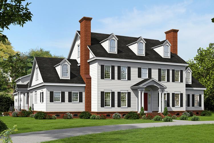 Colonial Plan: 6,858 Square Feet, 6 Bedrooms, 4.5 Bathrooms - 940-00020