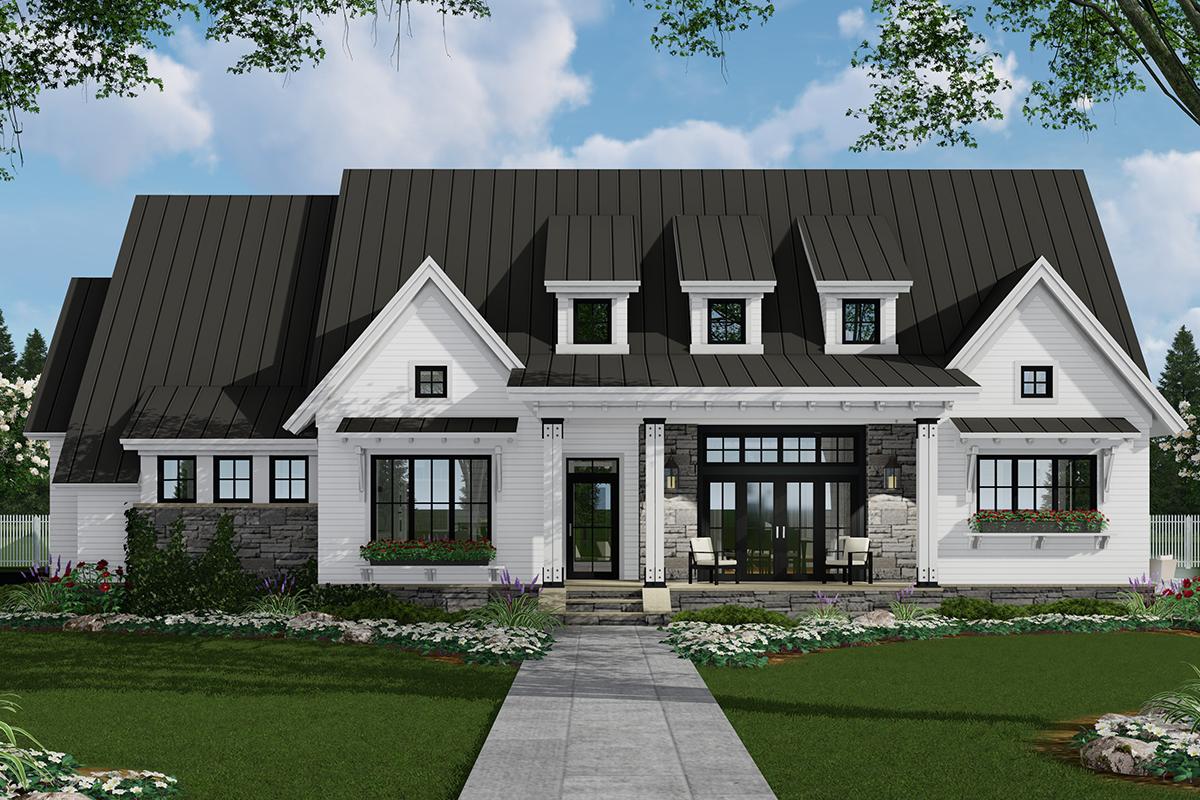  Modern  Farmhouse  Plan  2 393 Square Feet 3 Bedrooms 2 5 