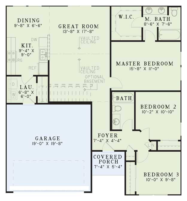 Country Plan 1 250 Square Feet 3 Bedrooms 2 Bathrooms 