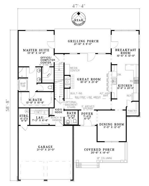 Craftsman Plan 2 470 Square Feet 4 Bedrooms 5 Bathrooms 110 00638 Photo Floorplan 2