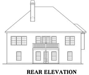 Southern House Plan #009-00083 Elevation Photo
