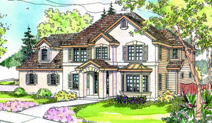 4 Bed, 3 Bath, 2887 Square Foot House Plan - #035-00310