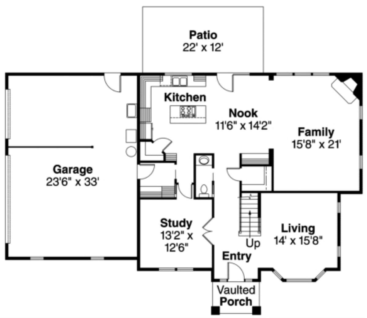 Floorplan 1 for House Plan #035-00310