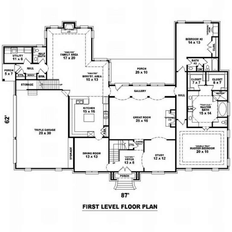 House Plan House Plan #10001 Drawing 1