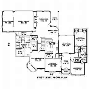 Floorplan 1 for House Plan #053-02132