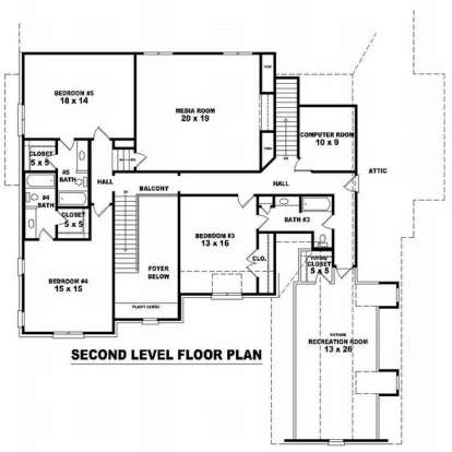 Floorplan 2 for House Plan #053-02137