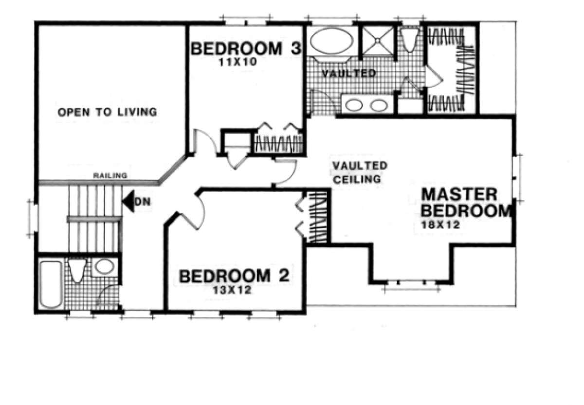 Second Floor for House Plan #036-00035