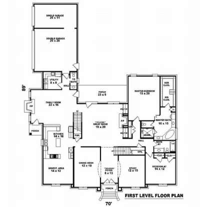 Floorplan 1 for House Plan #053-02142