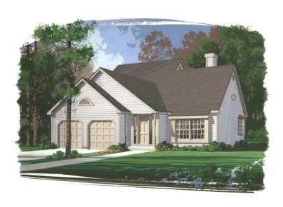 3 Bed, 2 Bath, 1673 Square Foot House Plan - #036-00036