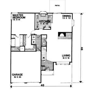 First Floor for House Plan #036-00036