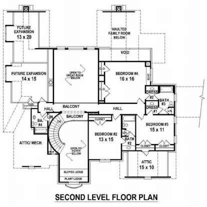 Floorplan 3 for House Plan #053-02149