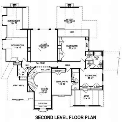 Floorplan 3 for House Plan #053-02151